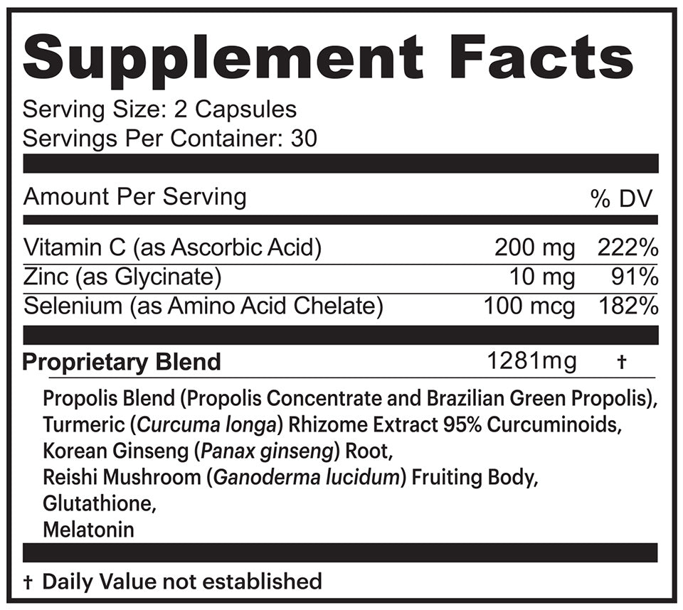 Pure Neuro Supplement Facts – brain health formula with Vitamin C, Zinc, Selenium, and 1281 mg proprietary nootropic blend by PureLife Organics